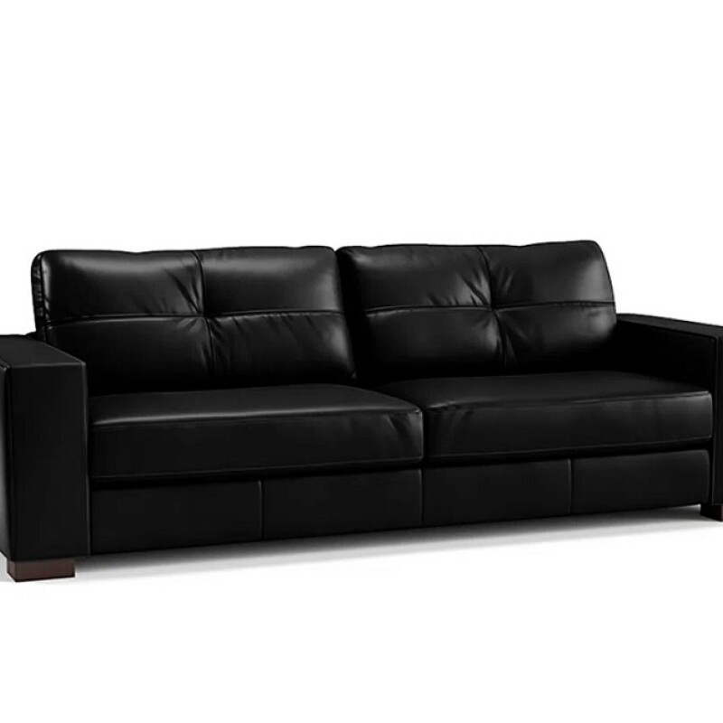 SOFA 100% CUERO - MODELO DOMINI - 4 CUERPOS - NEGRO SOFA 100% CUERO - MODELO DOMINI - 4 CUERPOS - NEGRO