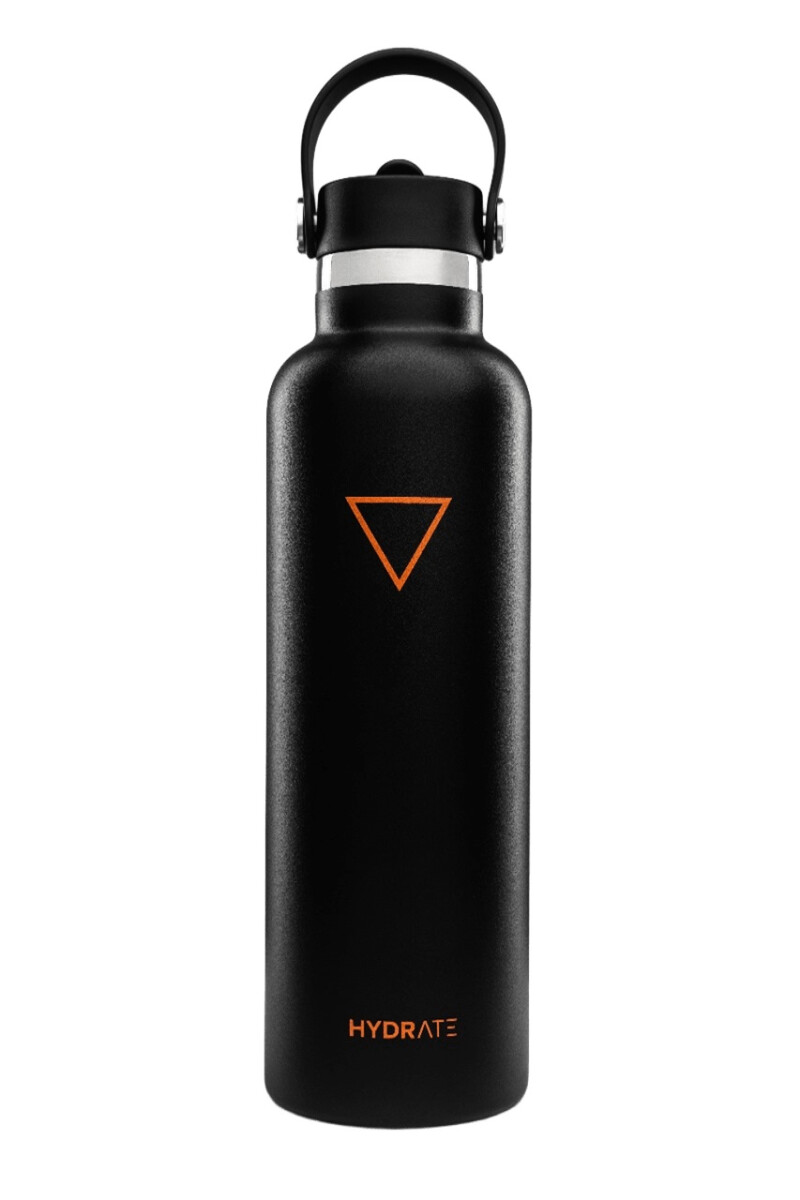 TERMO HYDRATE 710ML NEGRO Y NARANJA