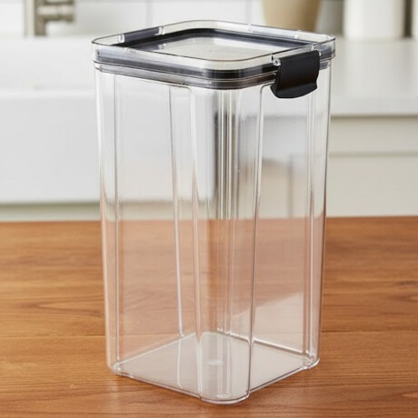 Pote hermético cuadrado 1300 ml TRANSPARENTE