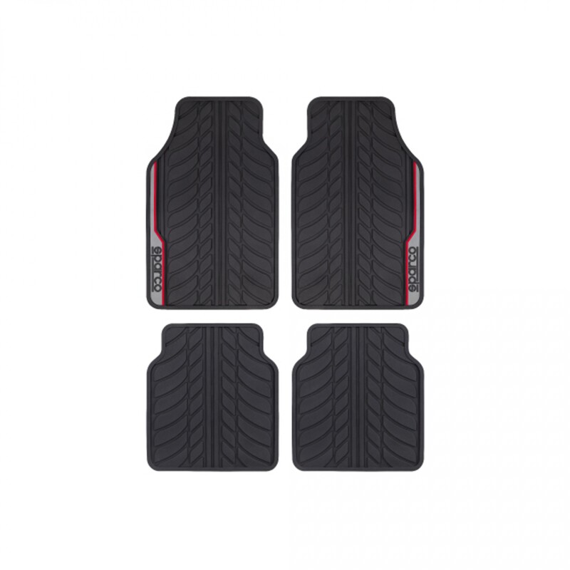 Sparco Alfombra Goma 4 Piezas Roja Sparco Alfombra Goma 4 Piezas Roja