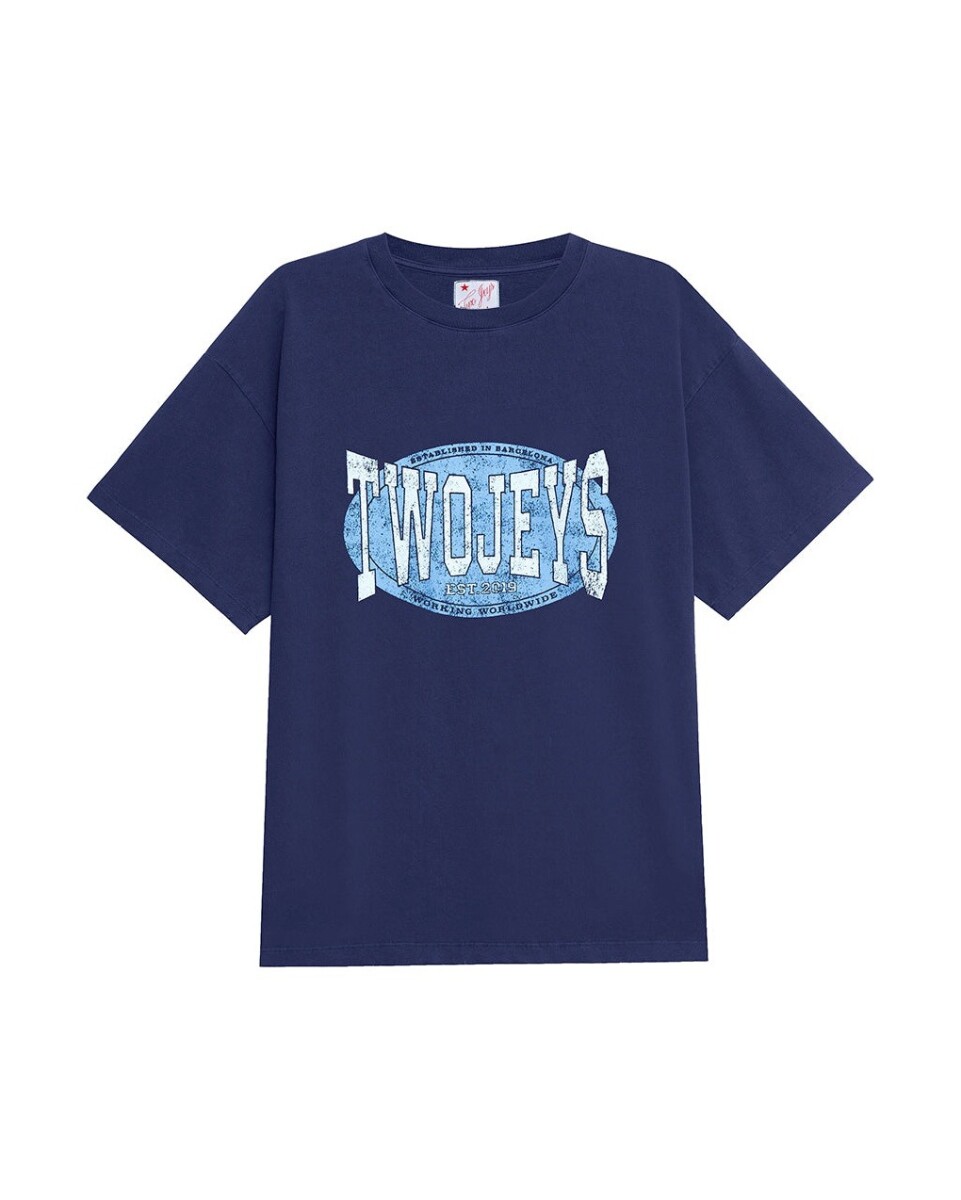 Camiseta TwoJeys Worldwide - Azul Marino 