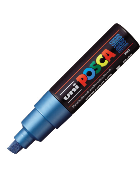 MARCADOR UNI POSCA 8 MM AZUL METALIZADO N/A