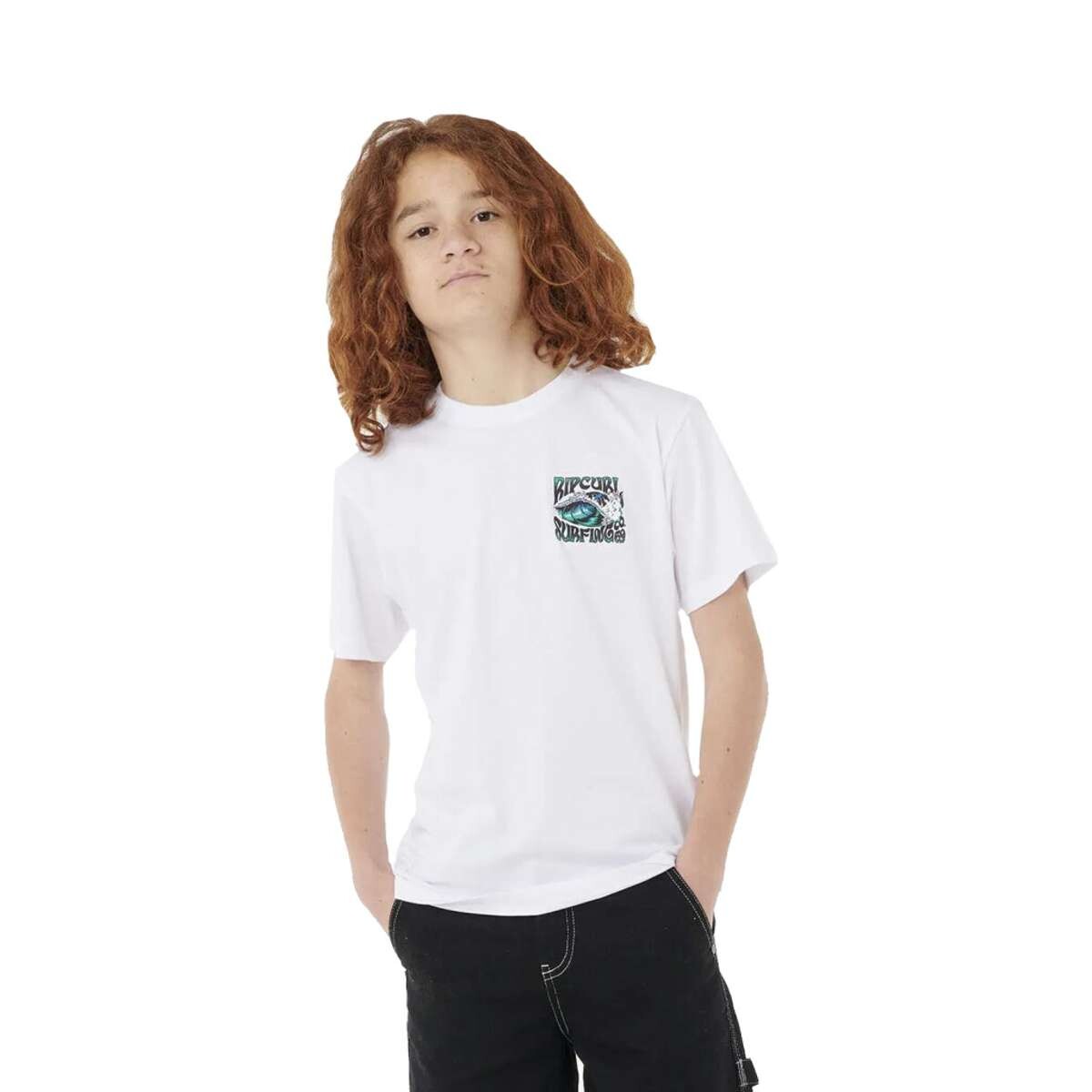 Remera Rip Curl Hazed & Tubed Niño - Blanco 