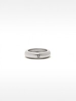 Anillo Redondeado Para Meñique - Plata De Ley 925 plateado