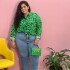 Camisa Sabana Verde print