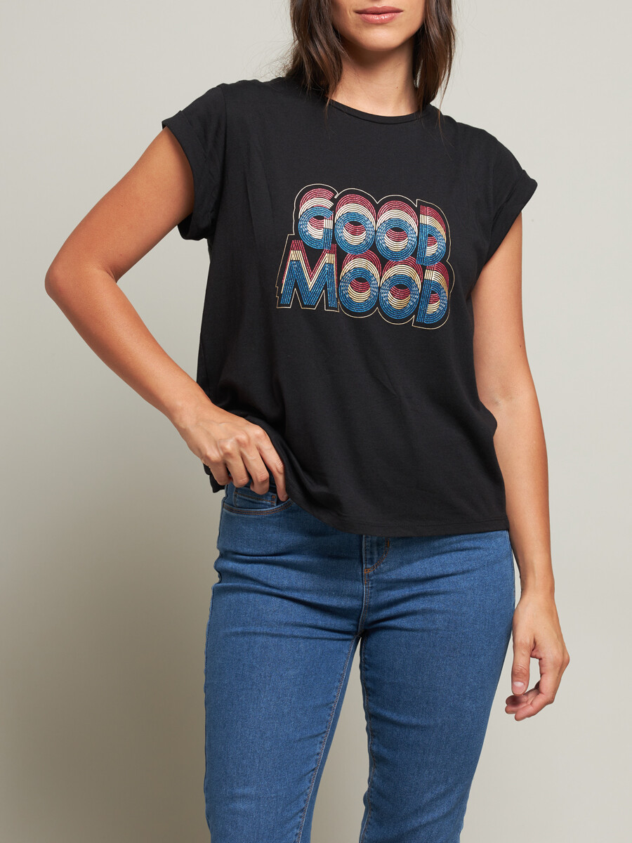 T-SHIRT MOOD - Negro 