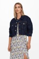 Chaqueta Jagger Denim Cropped Dark Blue Denim