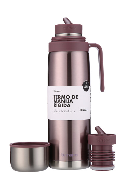 Termo 1Lt. Premium Manija Rigida Metalizado lila