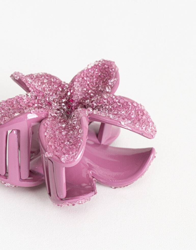 Broche Flores Broche Acrílico Flor - Rosa Oscuro