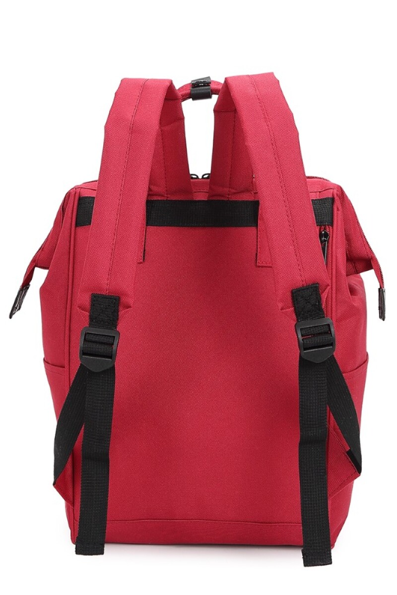 Mochila multicierres con modero Rojo