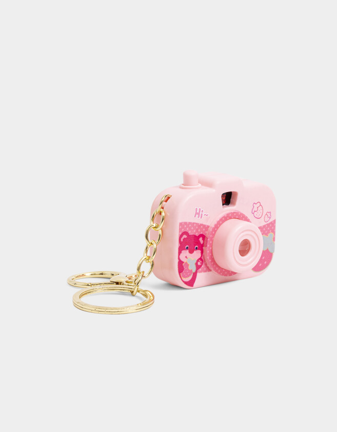 Llavero Lúdico Llavero Con Camara Vintage - Rosa Claro