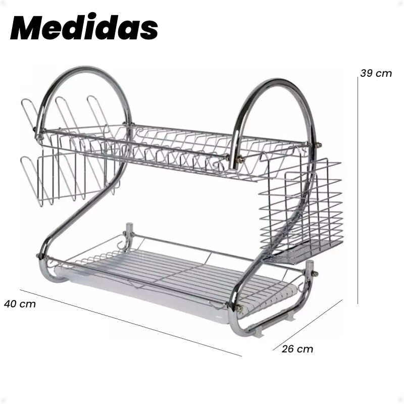 Escurridor de Platos Para Cocina de Dos Niveles Escurridor de Platos Para Cocina de Dos Niveles