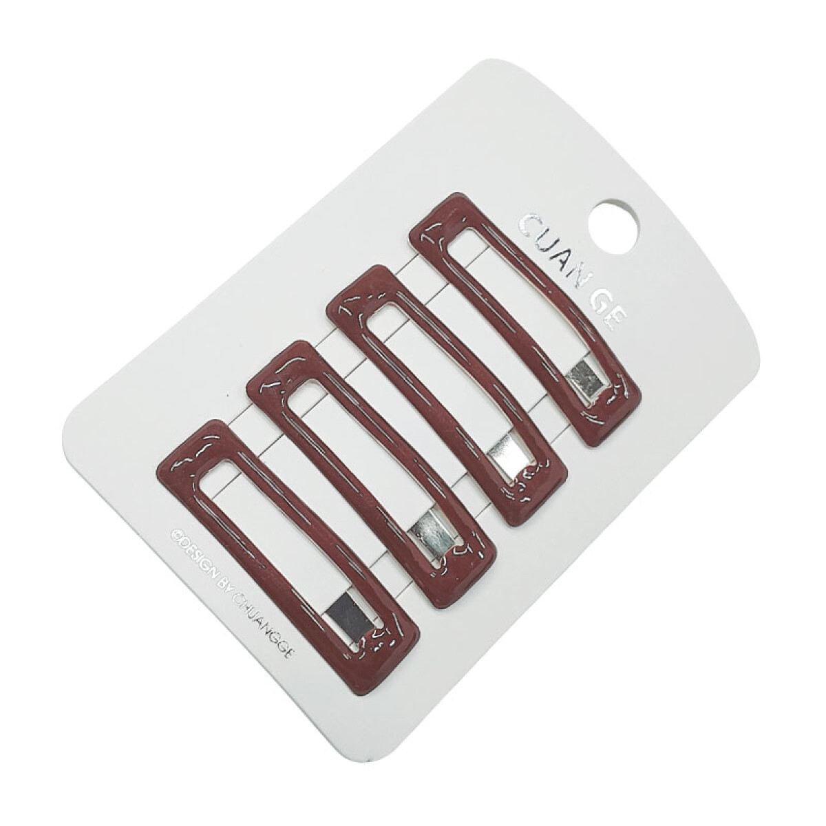 Broche pinzas bordó rectangulares x4 - Broche Pinzas Bordó Rectangulares X4 
