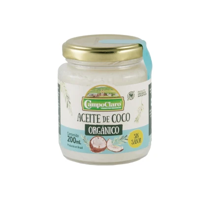 ACEITE DE COCO CAMPOCLARO 200ML SIN SABOR Aceite De Coco Sin Sabor 200ml