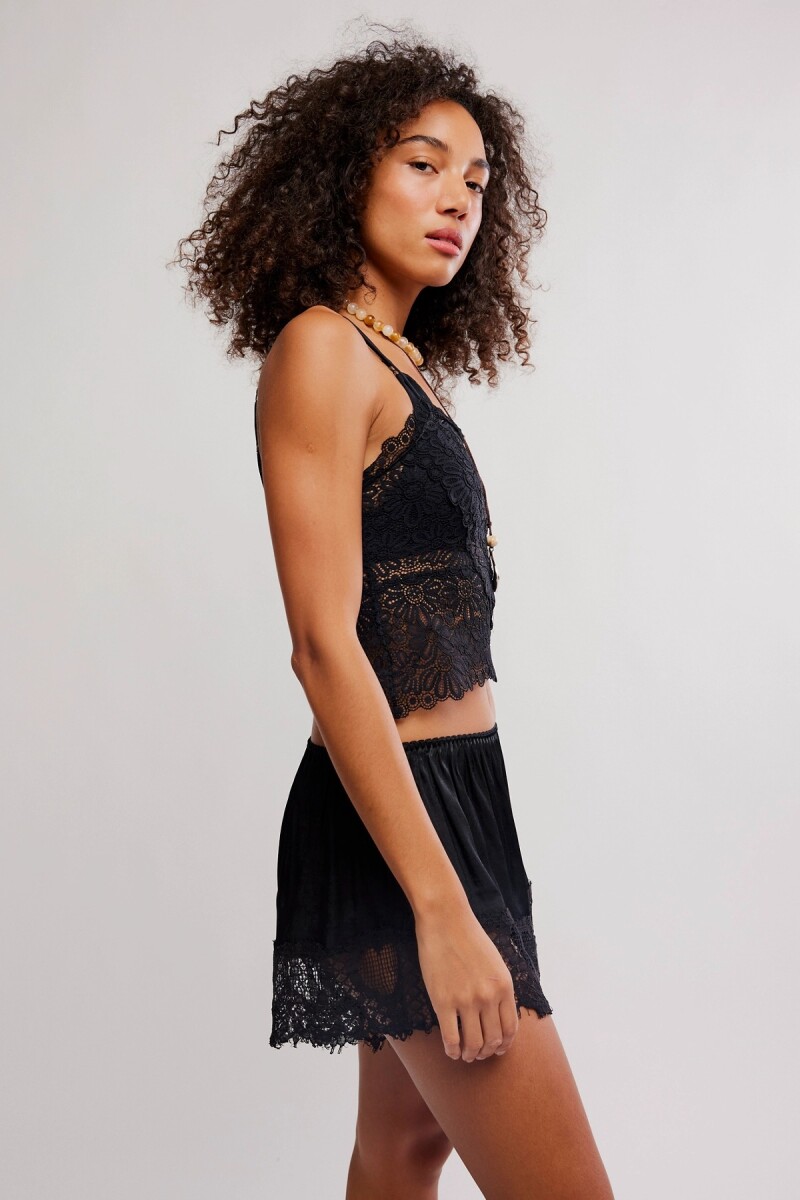 MUSCULOSA ENCAJE LOVE AND LACE Negro