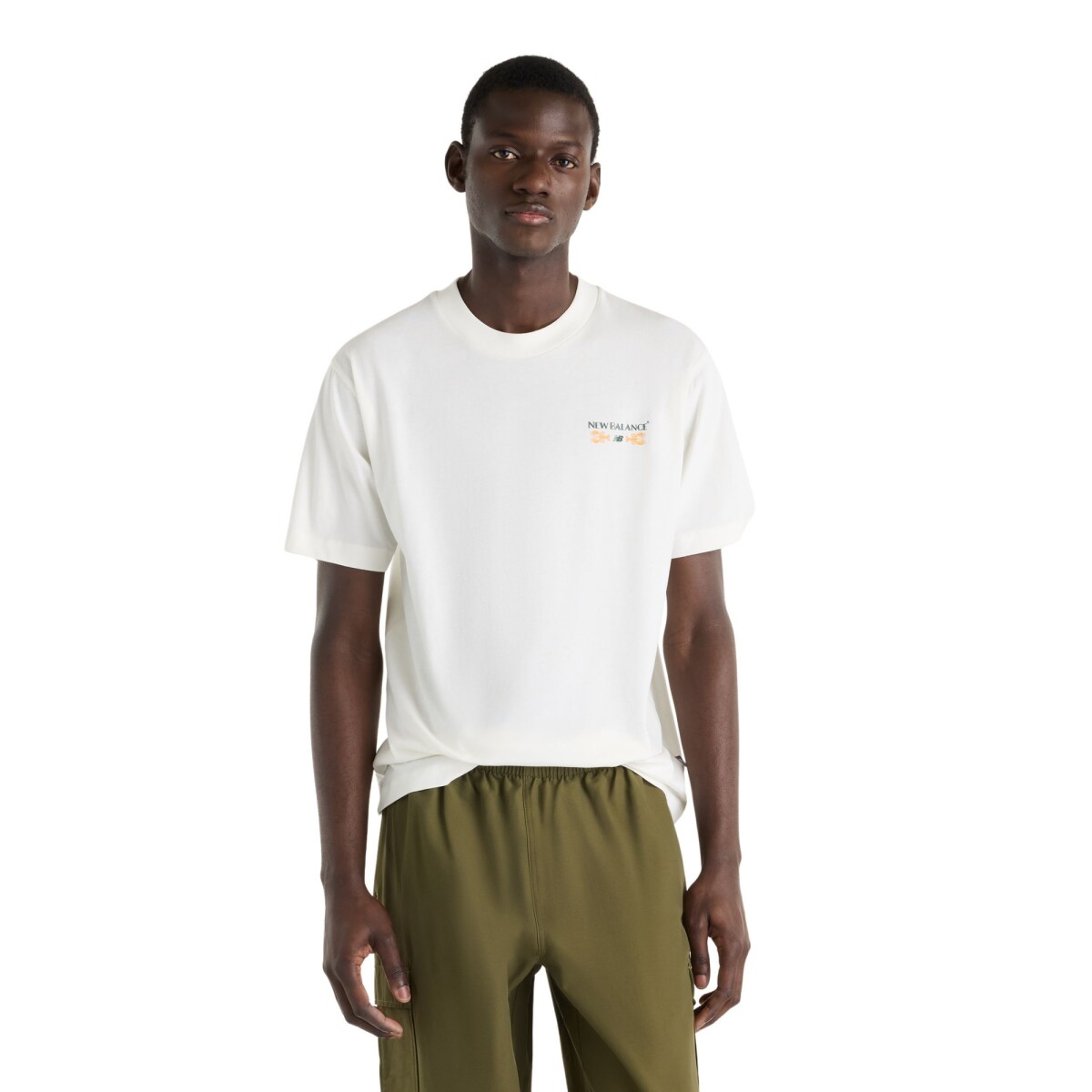 Remera New Balance Grab a Bite Boston Hombre MT62S7YPSST - Blanco 