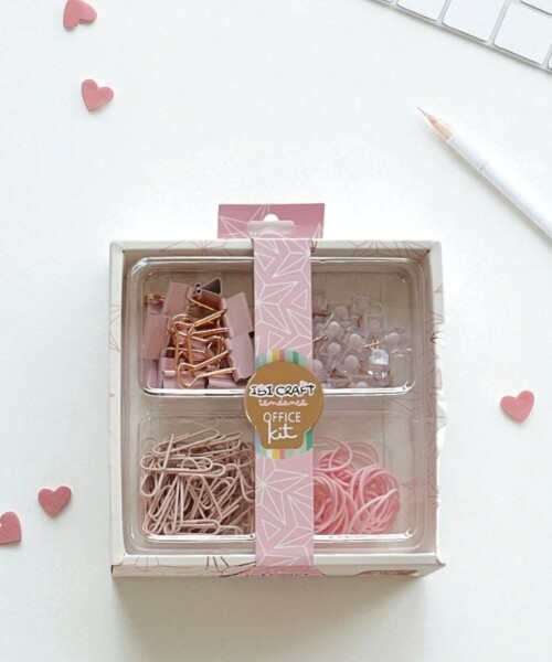 Set de escritorio ibi craft tendance - office kit - rosa pastel Set de escritorio ibi craft tendance - office kit - rosa pastel