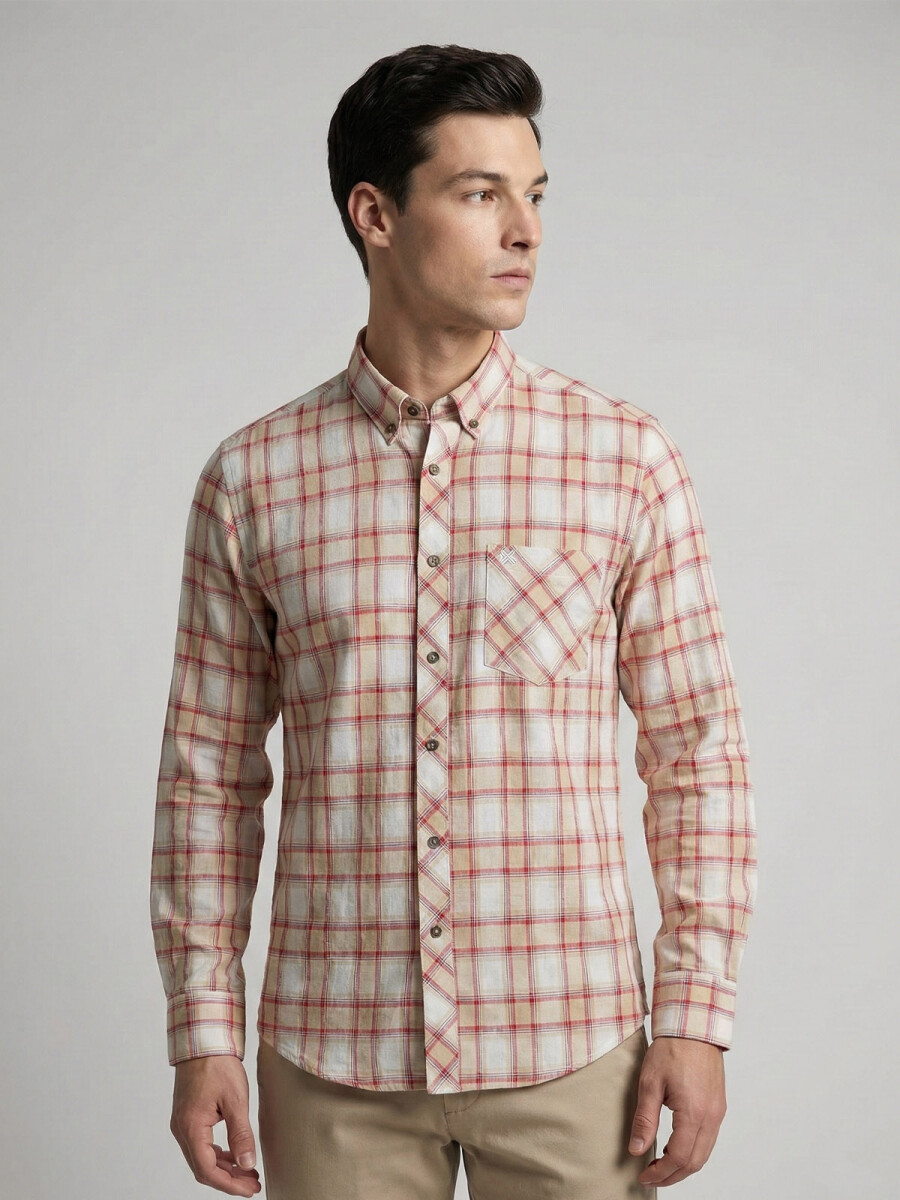 CAMISA MANGA LARGA ESCOCESA 