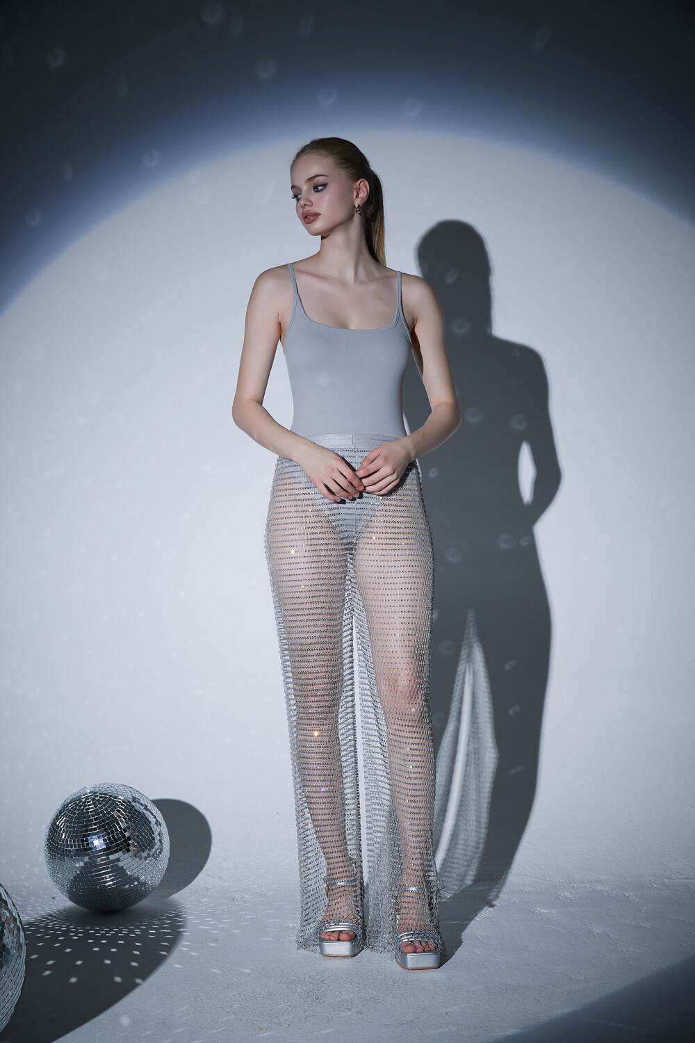 Pantalon Clairy Plateado