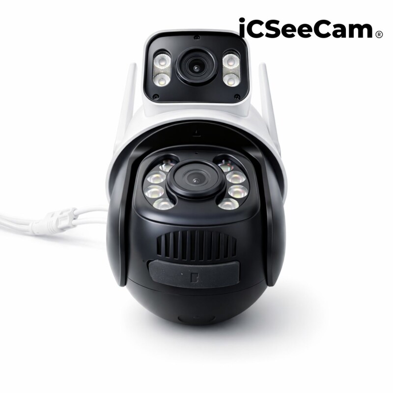 Camara Seguridad Wifi Exterior Doble Lente 3mp iCSeeCam Modelo 20612 Camara Seguridad Wifi Exterior Doble Lente 3mp iCSeeCam Modelo 20612