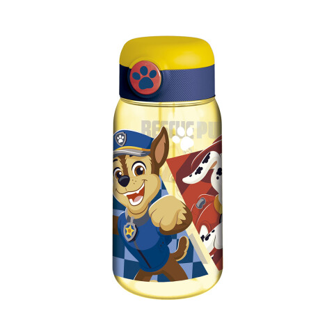 Botella Plástica Paw Patrol con Pajita y Botón de Apertura 510 ml PAW PATROL