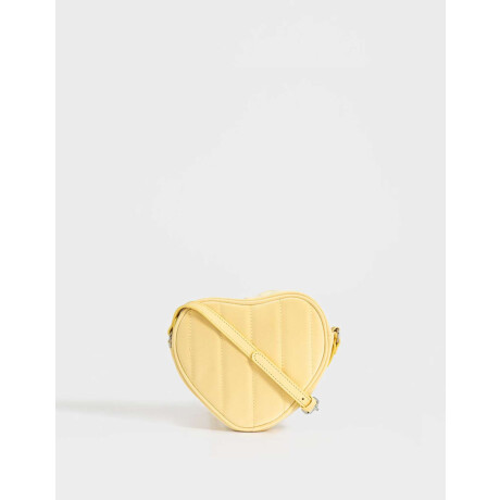 Bandolera Puffy Corazón Amarillo Claro