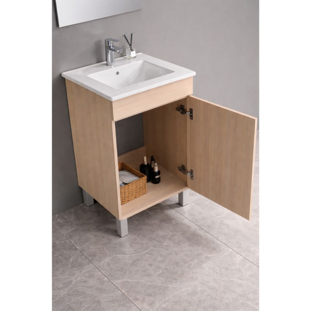 Mueble De Baño de pie beige 50 Cm Con Bacha Mueble De Baño De Pie Beige 50 Cm Con Bacha