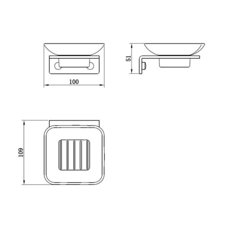 JABONERA COMBINADA METAL MATE NEGRO PARA BAÑO ACERO NEGRO