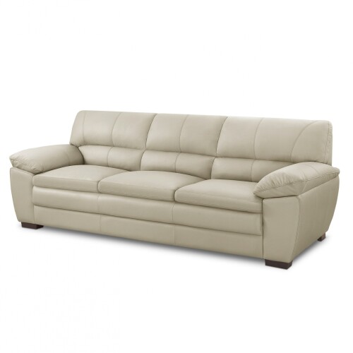 Sillón %100 Cuero - 3 Cuerpos - Premium Arena