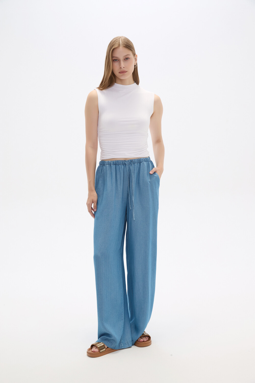 Pantalon Melb Azul Medio