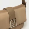 Cartera al hombro Signature en nylon Taupe