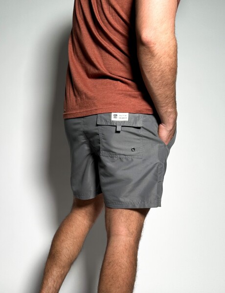 Short de baño liso Aldo Gris