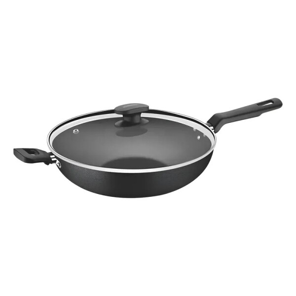 Wok De Aluminio Con Tapa De Vidrio Tramontina - 20394/028 Wok De Aluminio Con Tapa De Vidrio Tramontina - 20394/028