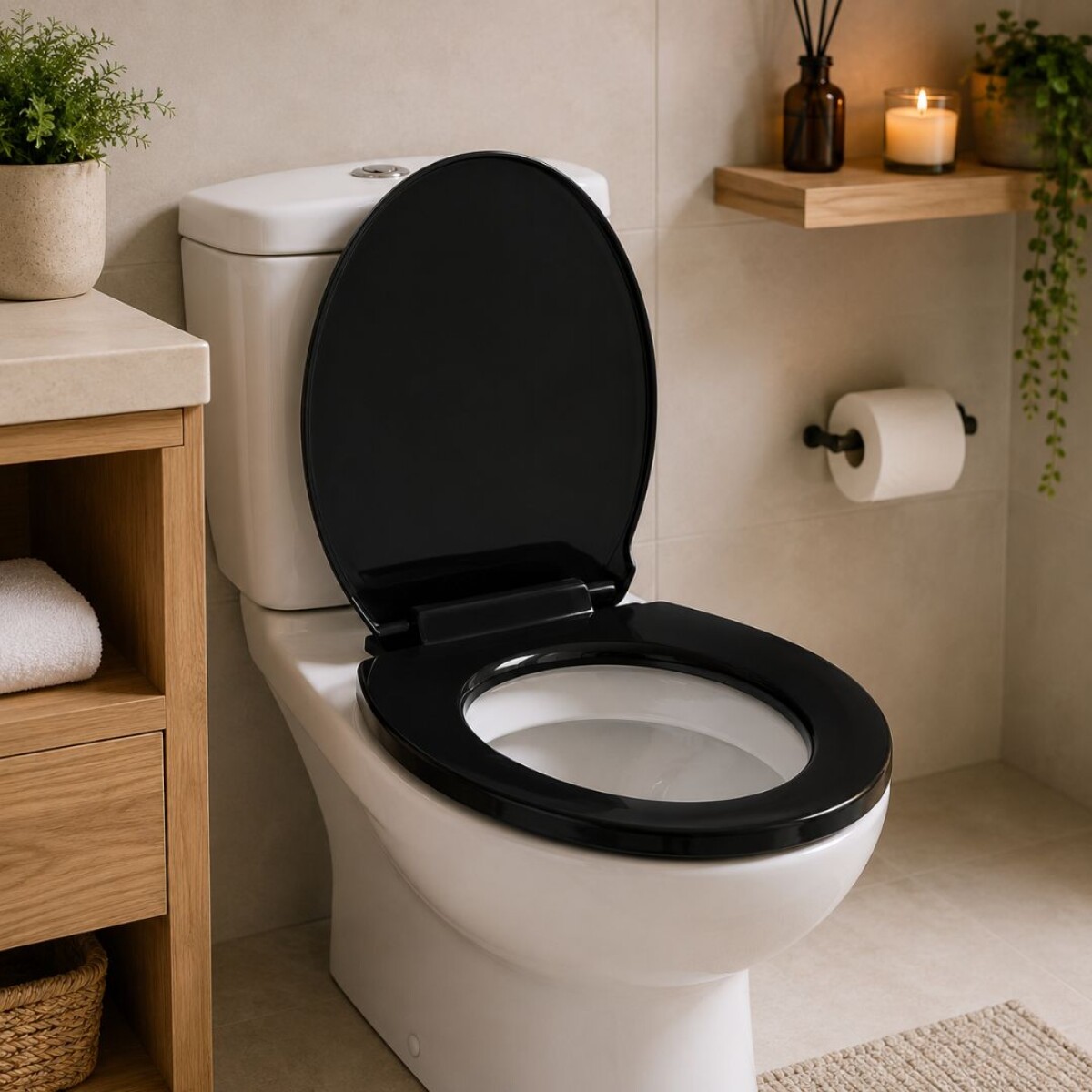 Tapa de Inodoro Plastico Metasul - NEGRO 