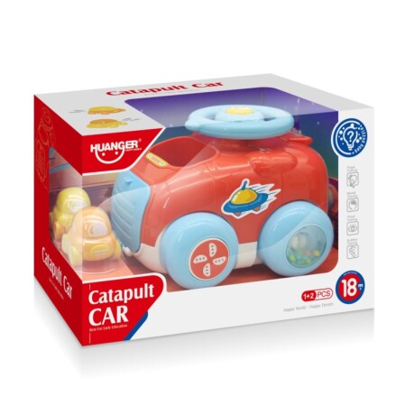 Juego Autito Catapulta Huanger Sonajero ROJO