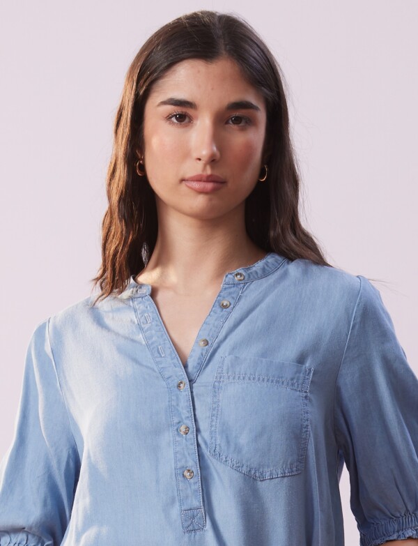 Blusa Lyocell JEAN CLARO