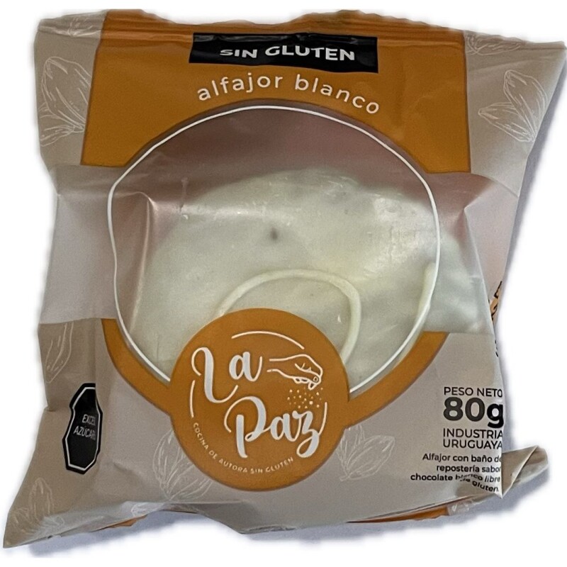 Alfajor de choco blanco La Paz sin gluten Alfajor de choco blanco La Paz sin gluten