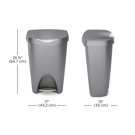 PAPELERA 50 L POLIPROPILENO GRIS 1022666