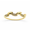 Anillo Olivo de Oro Amarillo 18k con Brillantes Anillo Olivo de Oro Amarillo 18k con Brillantes