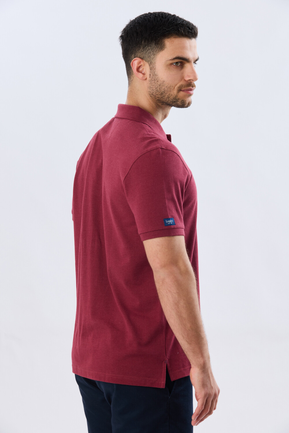 REMERA POLO LISA PIQUÉ Bordo Melange