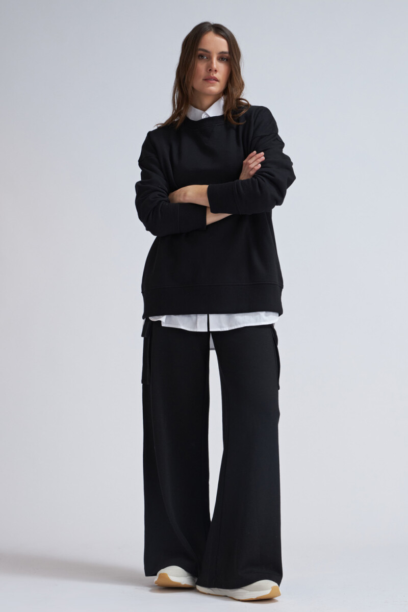 Sudadera deportiva oversize Negro