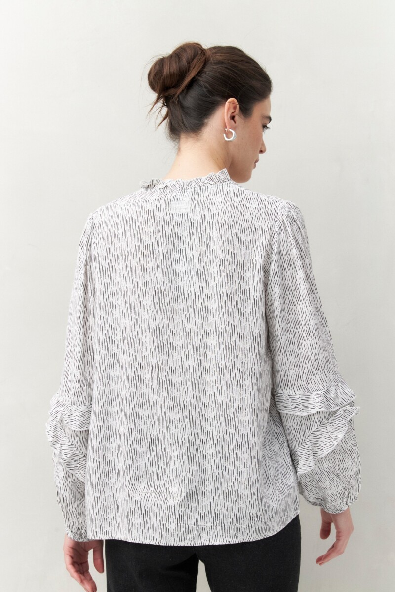 CAMISA ZEPHYR Negro/Blanco