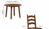 Conjunto de Comedor 4 sillas - Brunei Nogal