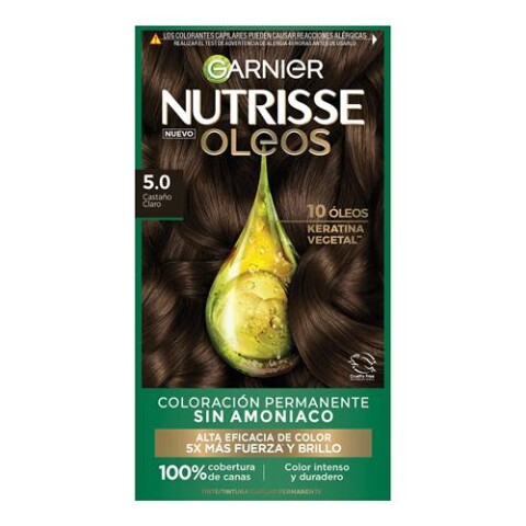 Tinta Garnier Nutrisse Cor Intensa No. 5.0 Castaño Claro Tinta Garnier Nutrisse Cor Intensa No. 5.0 Castaño Claro
