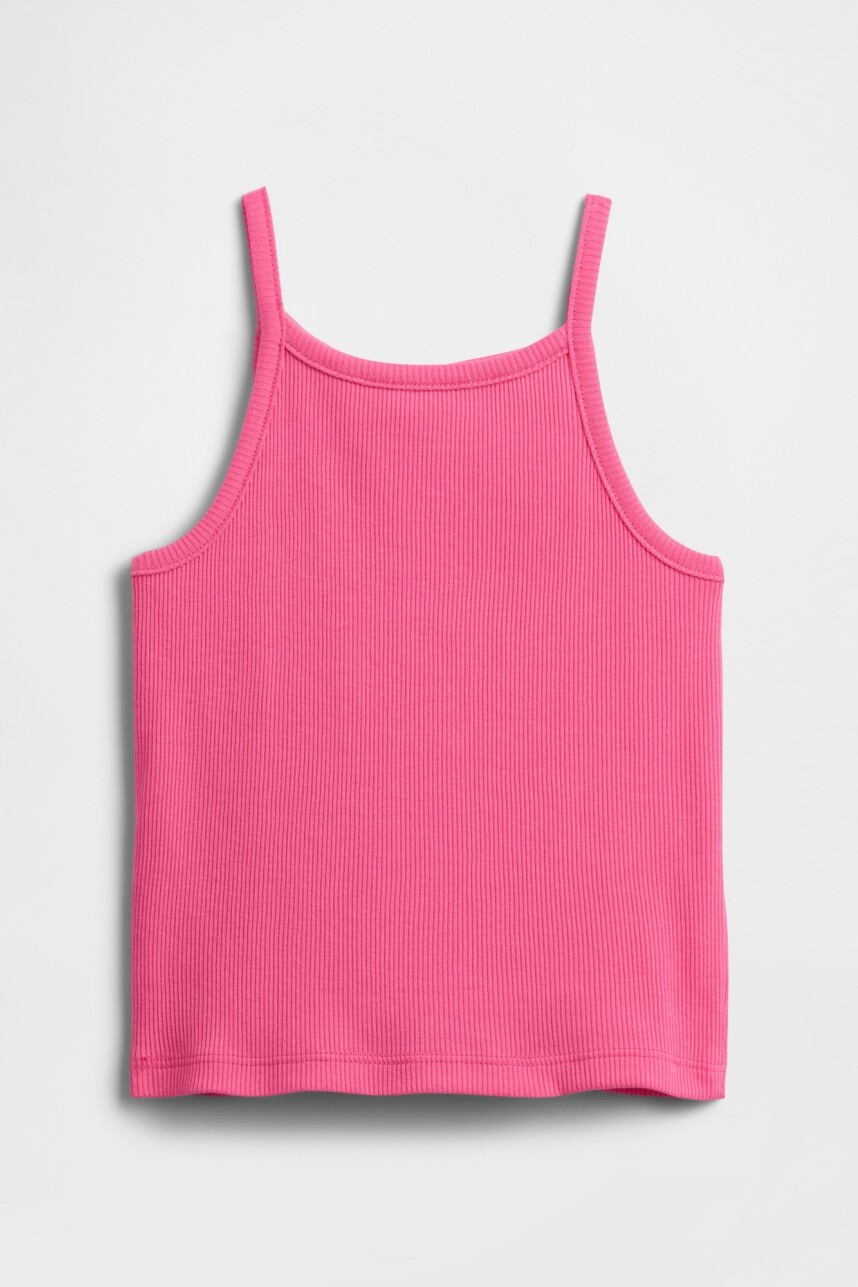 Musculosa Rib Toddler Niña Neon Pink Rose