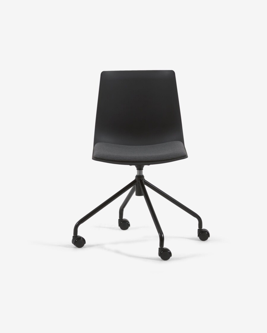 Silla de escritorio Ralfi negro con asiento negro