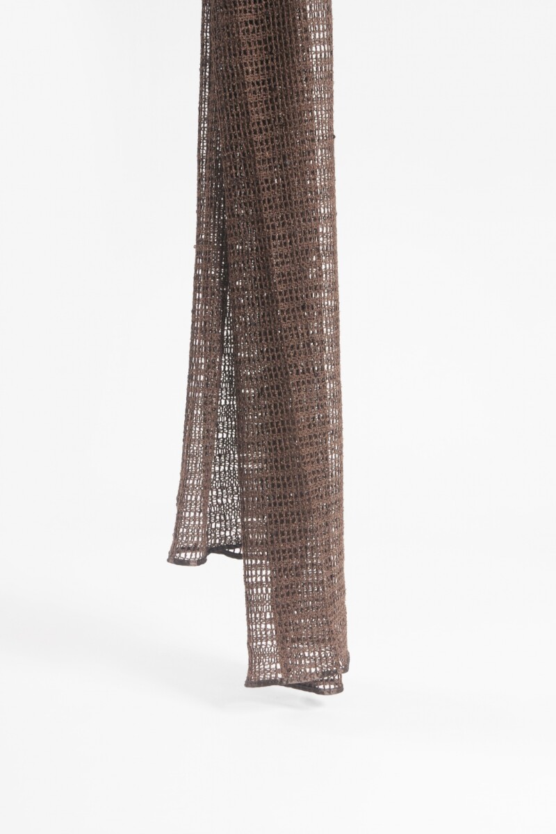Pashmina tejida marrón