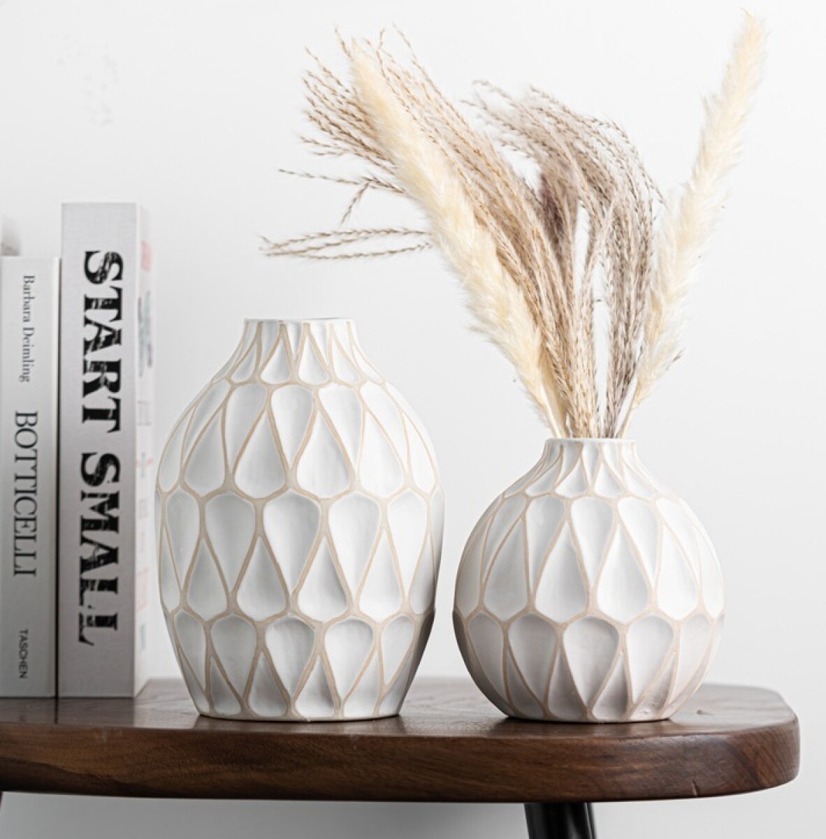 FLORERO CERÁMICA GOTA BEIGE 