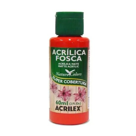 Pintura Acrílica Acrilex Mate 60 ml (Tonos Rojos y Marron) 507 Rojo Fuego