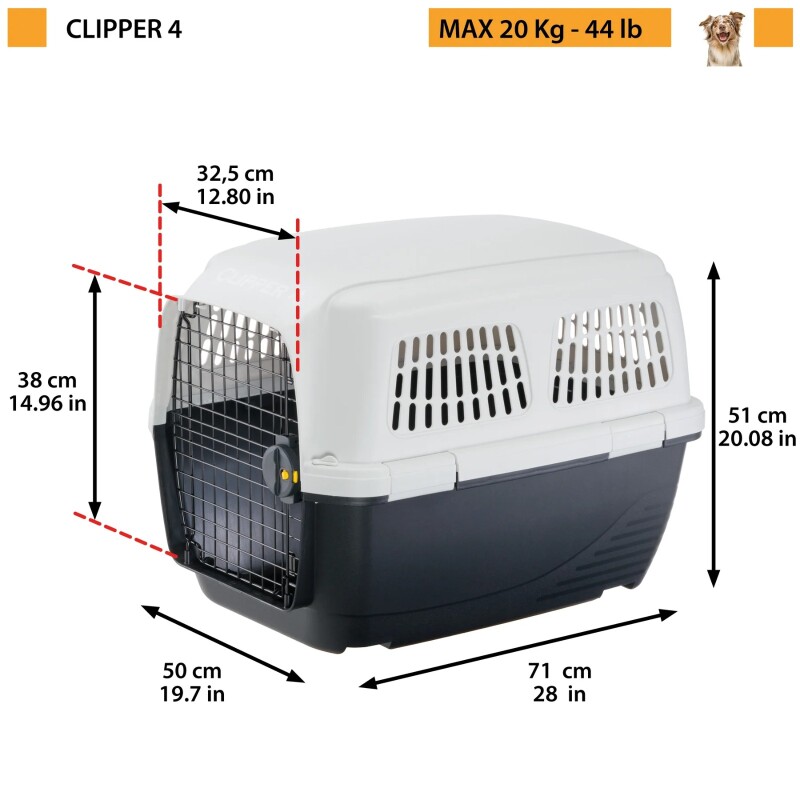 Transportadora Clipper autorizada IATA 4 (71 x 50 x h 51 cms)